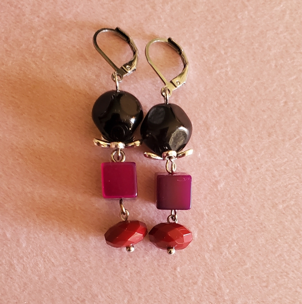Vtg. Upcycled Dangle Earrings